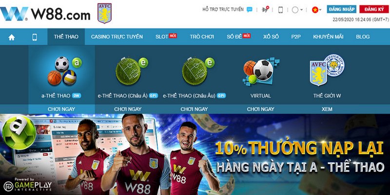 10 thuong nap lai hang ngay tai a the thao w88
