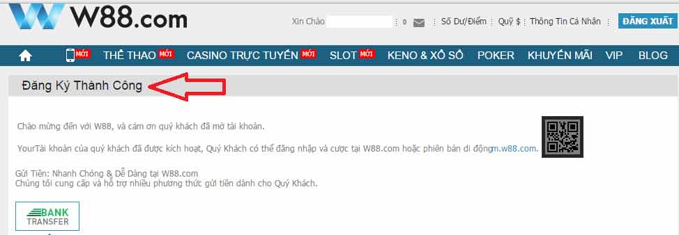 dang ky thanh cong tai khoan w88