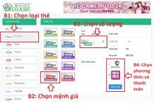 Hướng dẫn mua thẻ game w88 và vn88 tự động auto 24/7 bằng MOMO và VCB