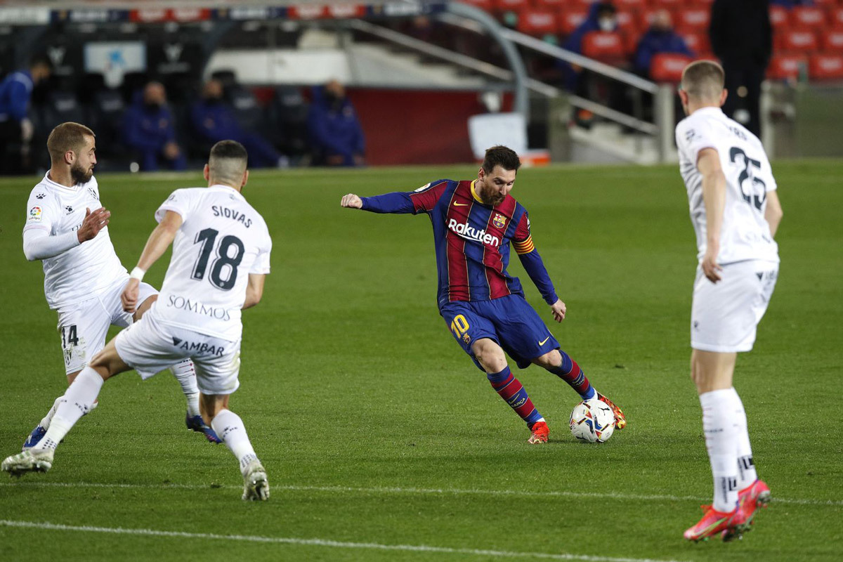messi barca huesca