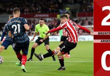 Pháo thủ Arsenal thất bại ê chề trước tân binh Brentford