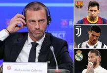 UEFA cấm Real, Barca, Juventus tham dự Cúp C1 trong vòng 2 năm