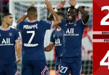 PSG tiếp tục chuỗi thắng bất bại với bốn bàn trước Brest