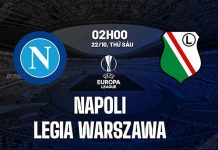 Cúp C2 – Soi kèo Napoli vs Legia Wars lúc 2h ngày 22/10/2021 keo Napoli vs Legia Wars 3