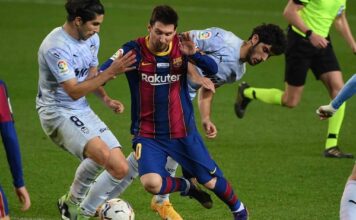 Messi tỏa sáng, Barcelona áp sát Atletico Madrid trên cuộc đua Laliga